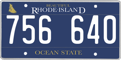 RI license plate 756640