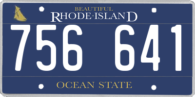 RI license plate 756641