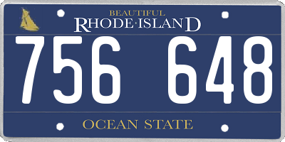 RI license plate 756648
