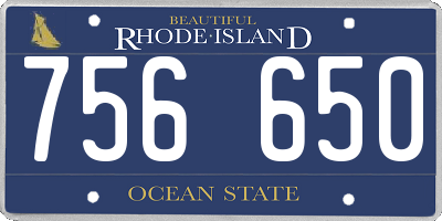 RI license plate 756650