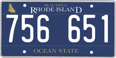 RI license plate 756651