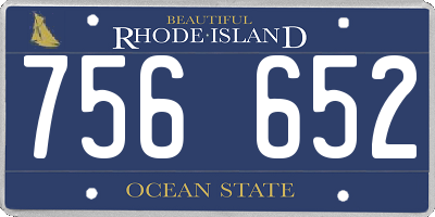 RI license plate 756652
