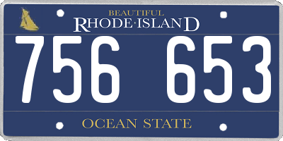 RI license plate 756653