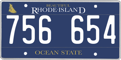 RI license plate 756654