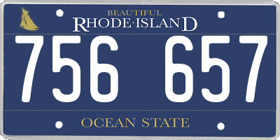 RI license plate 756657