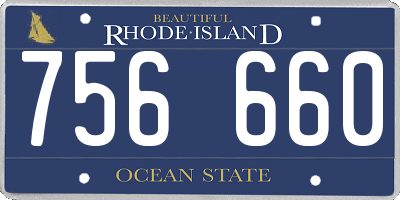RI license plate 756660