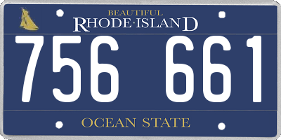 RI license plate 756661