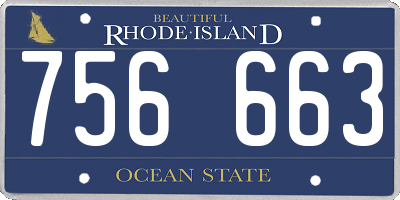 RI license plate 756663