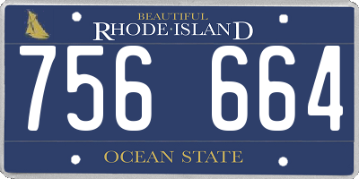 RI license plate 756664