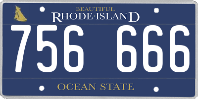 RI license plate 756666