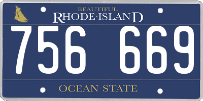 RI license plate 756669