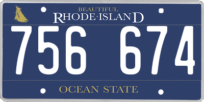 RI license plate 756674