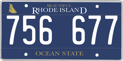 RI license plate 756677