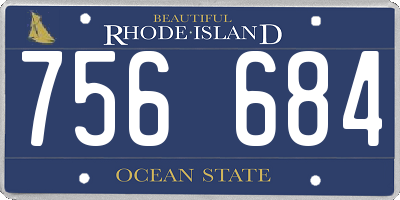 RI license plate 756684