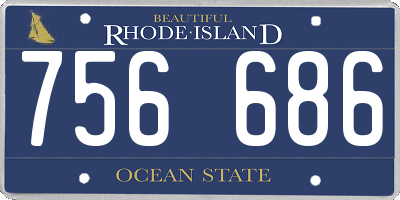 RI license plate 756686