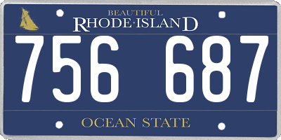 RI license plate 756687