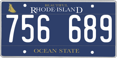 RI license plate 756689