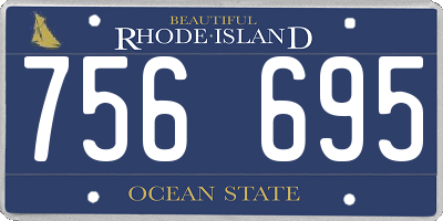 RI license plate 756695