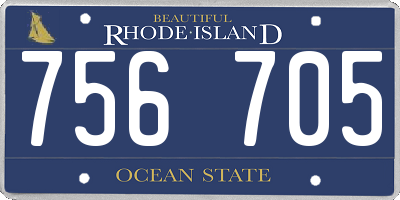 RI license plate 756705