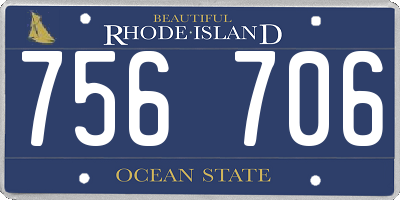 RI license plate 756706