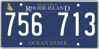 RI license plate 756713