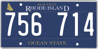 RI license plate 756714