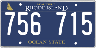 RI license plate 756715