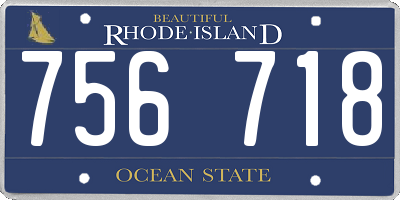 RI license plate 756718