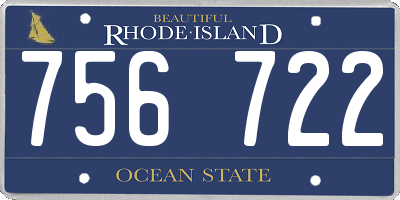 RI license plate 756722
