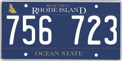 RI license plate 756723