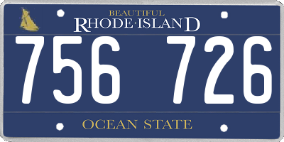 RI license plate 756726