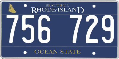 RI license plate 756729