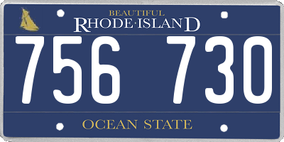 RI license plate 756730