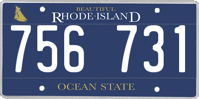 RI license plate 756731