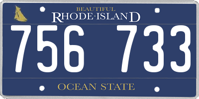RI license plate 756733