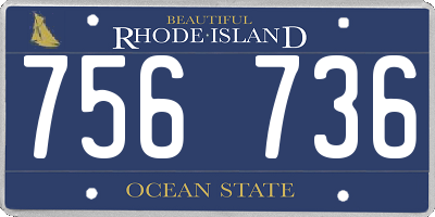 RI license plate 756736