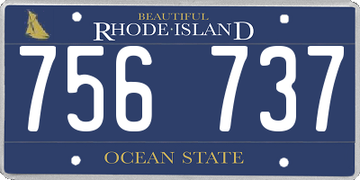 RI license plate 756737