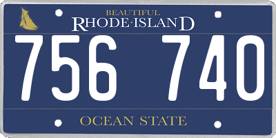 RI license plate 756740