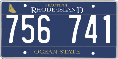 RI license plate 756741
