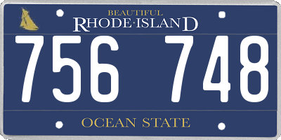 RI license plate 756748
