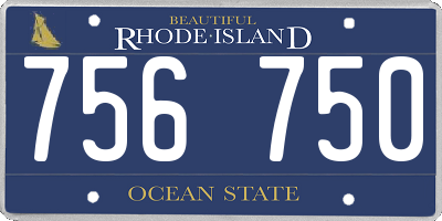 RI license plate 756750
