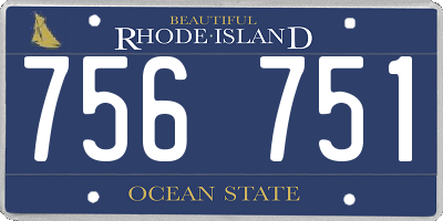 RI license plate 756751