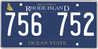 RI license plate 756752