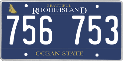 RI license plate 756753