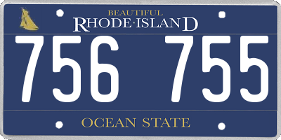 RI license plate 756755