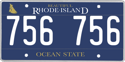 RI license plate 756756