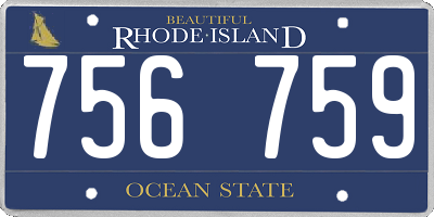 RI license plate 756759