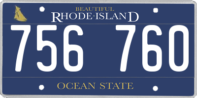 RI license plate 756760
