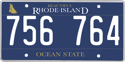 RI license plate 756764