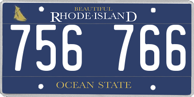RI license plate 756766
